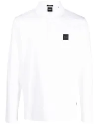 HUGO BOSS Poloshirt mit Logo-Patch Weiß