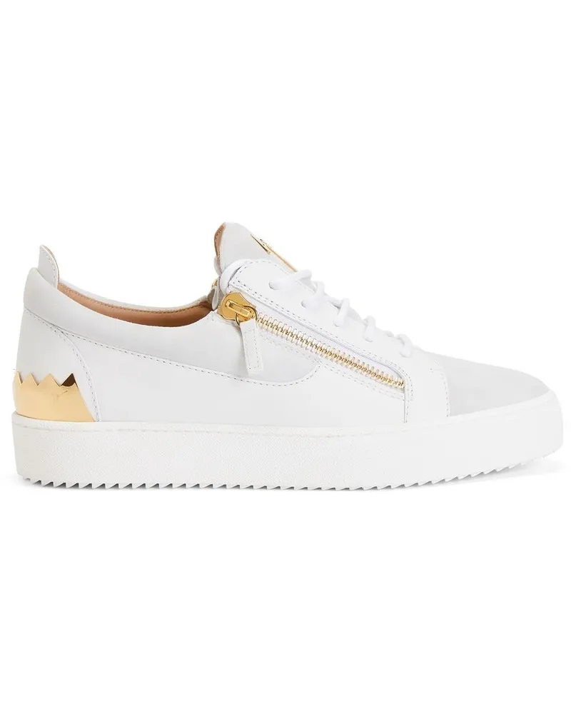 Giuseppe Zanotti Frankie Sneakers mit doppeltem Reißverschluss - Weiß Weiß