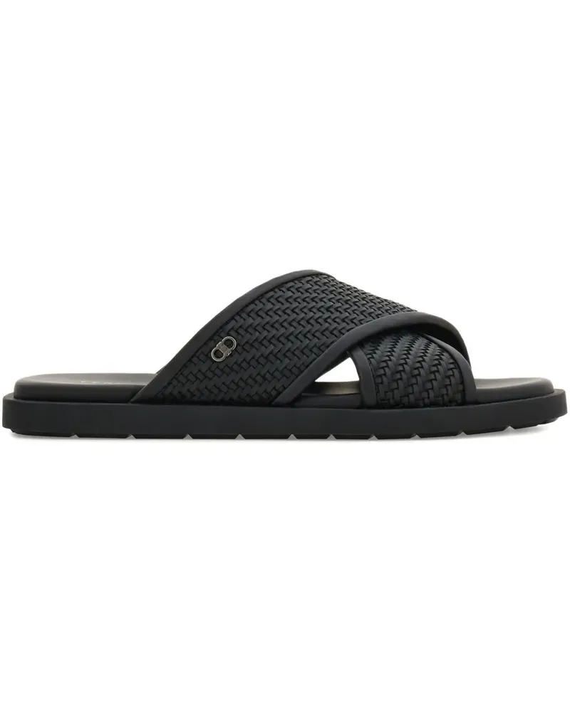 Ferragamo Gewebte Gancini Sandalen - Schwarz Schwarz