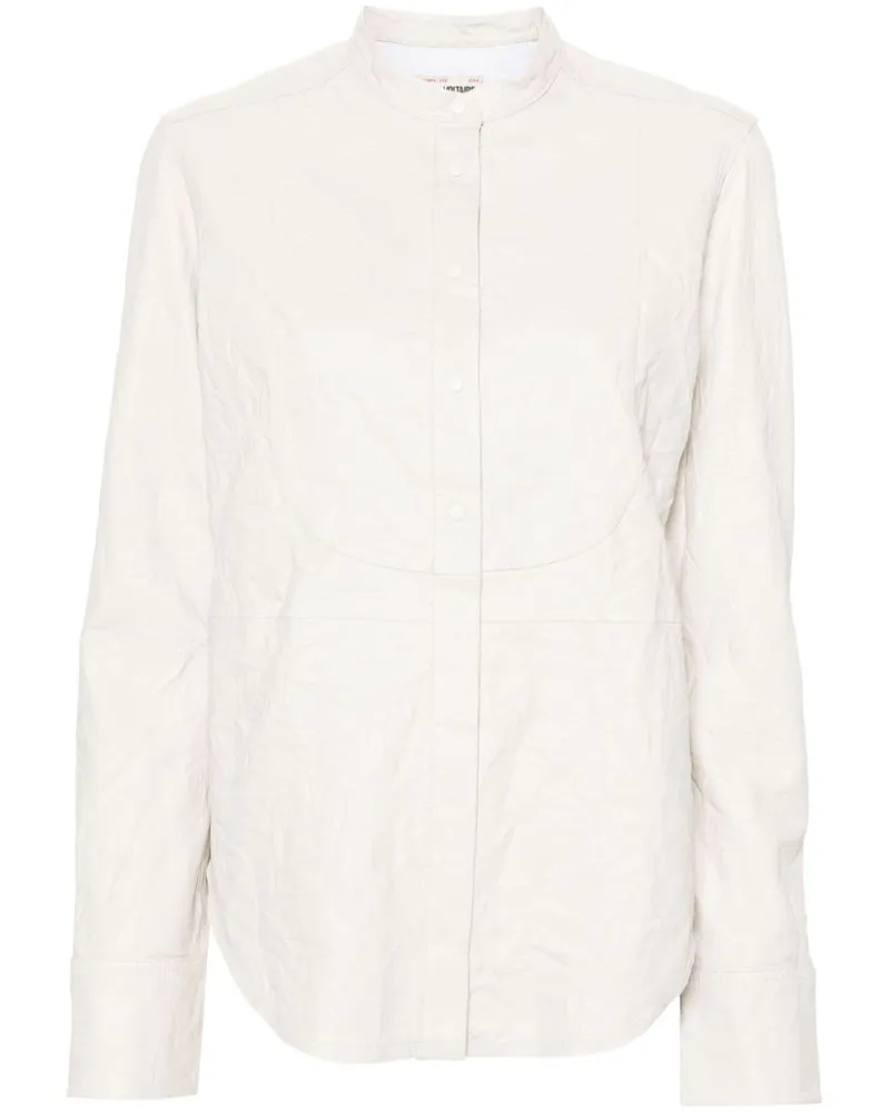 Zadig & Voltaire Hemdjacke aus Leder - Nude Nude