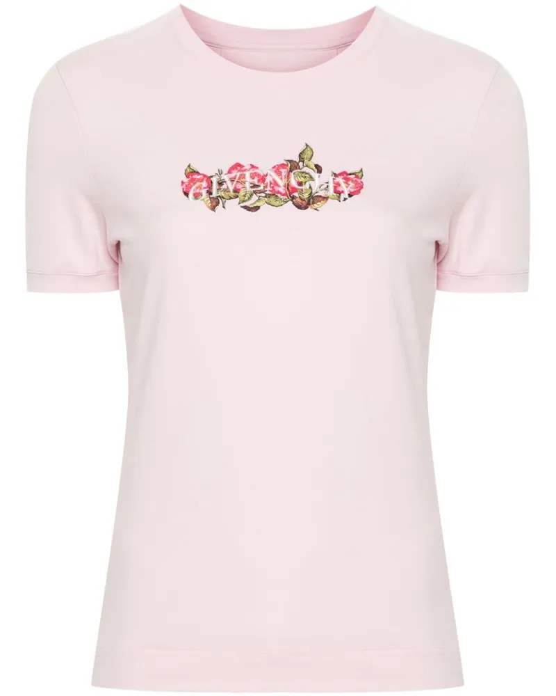 Givenchy T-Shirt mit Rosen-Print - Rosa Rosa
