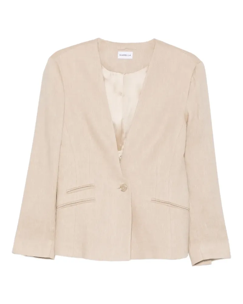 MARELLA one-button blazer - Nude Nude