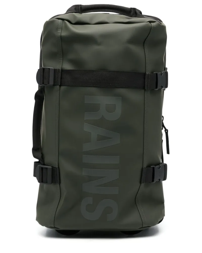 RAINS Reisetasche aus Faux-Leder Grün