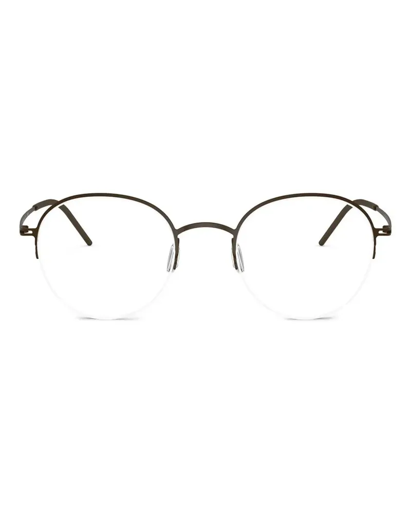 Giorgio Armani two-tone round glasses - Braun Braun