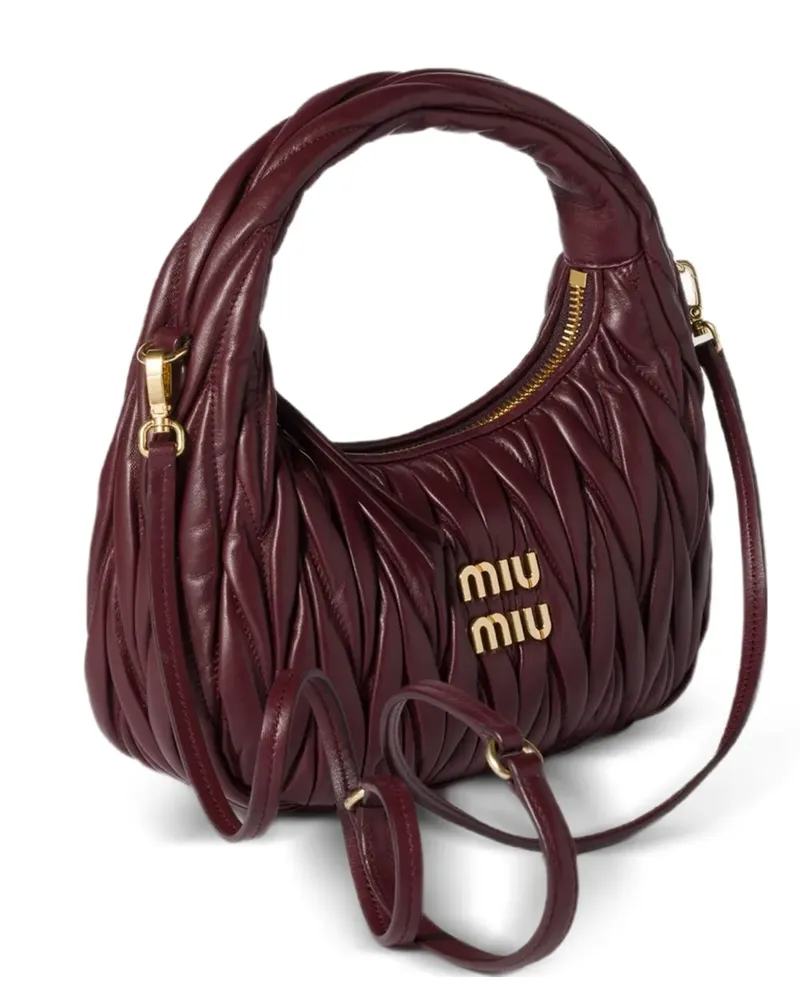 Miu Miu Wander Matelassé-Schultertasche - Rot Rot