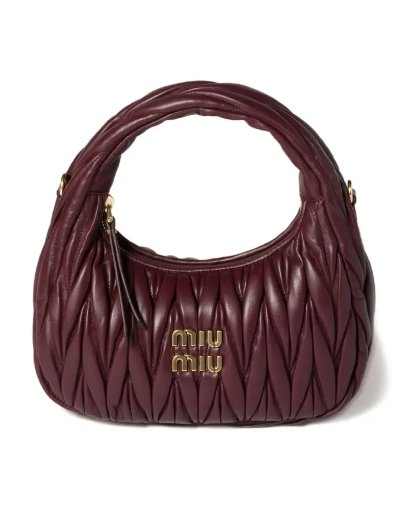Miu Miu Wander Matelassé-Schultertasche - Rot Rot