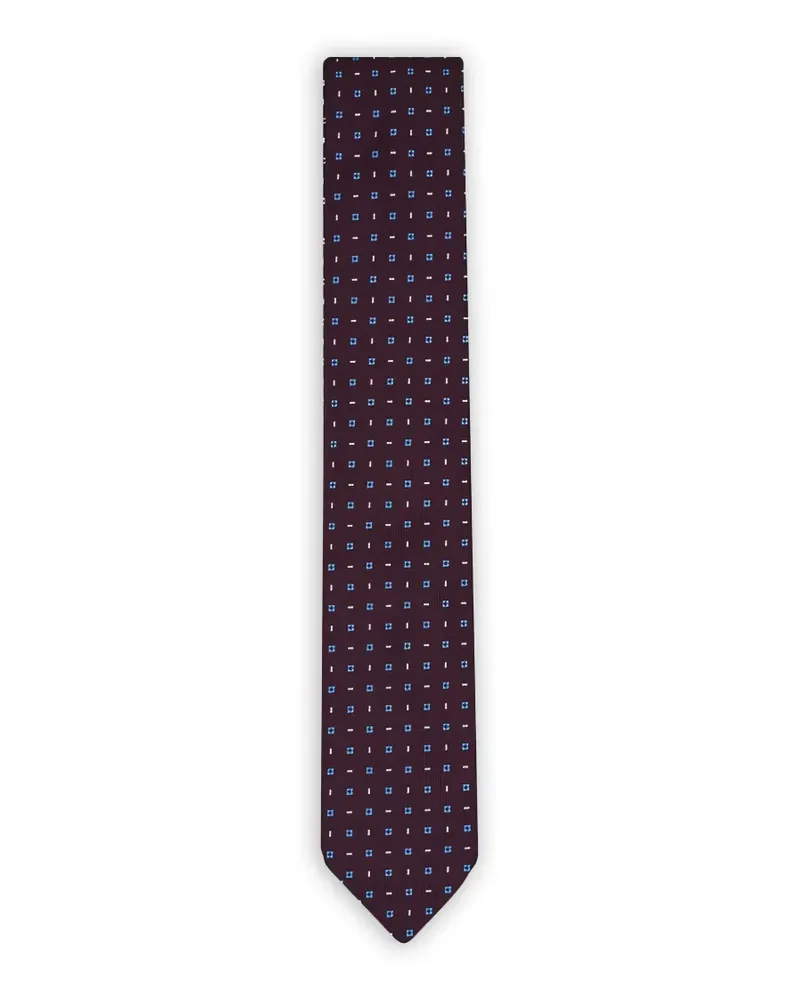 Ermenegildo Zegna geometric-pattern silk tie - Rot Rot
