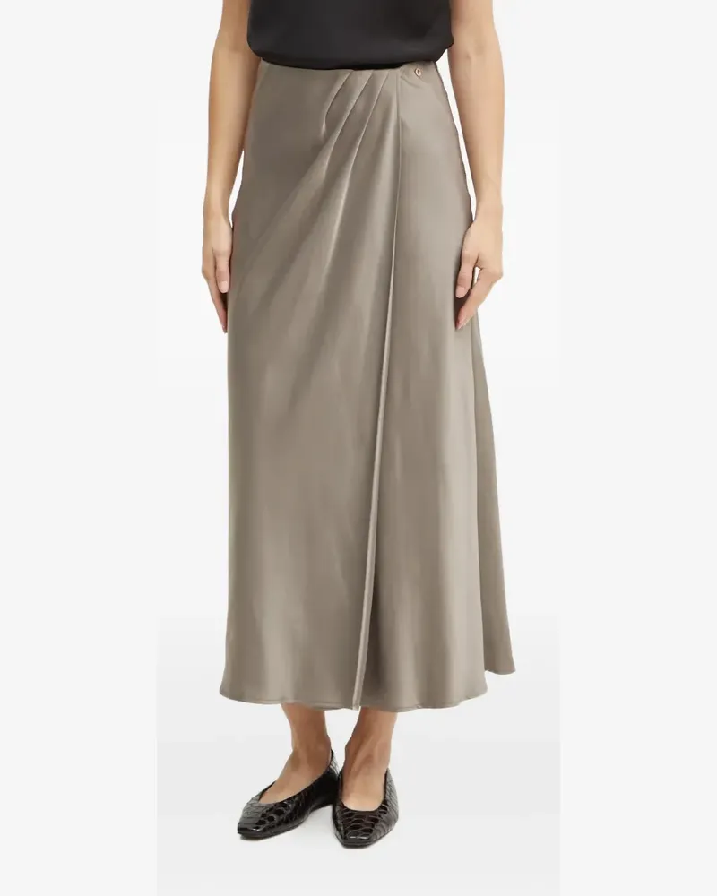 Guess Drapierter Midirock - Grau Grau