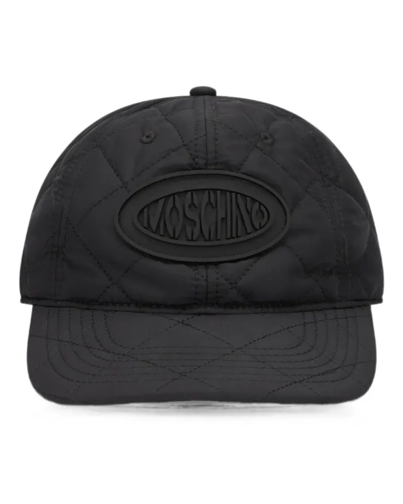 Moschino quilted-patch baseball cap - Schwarz Schwarz