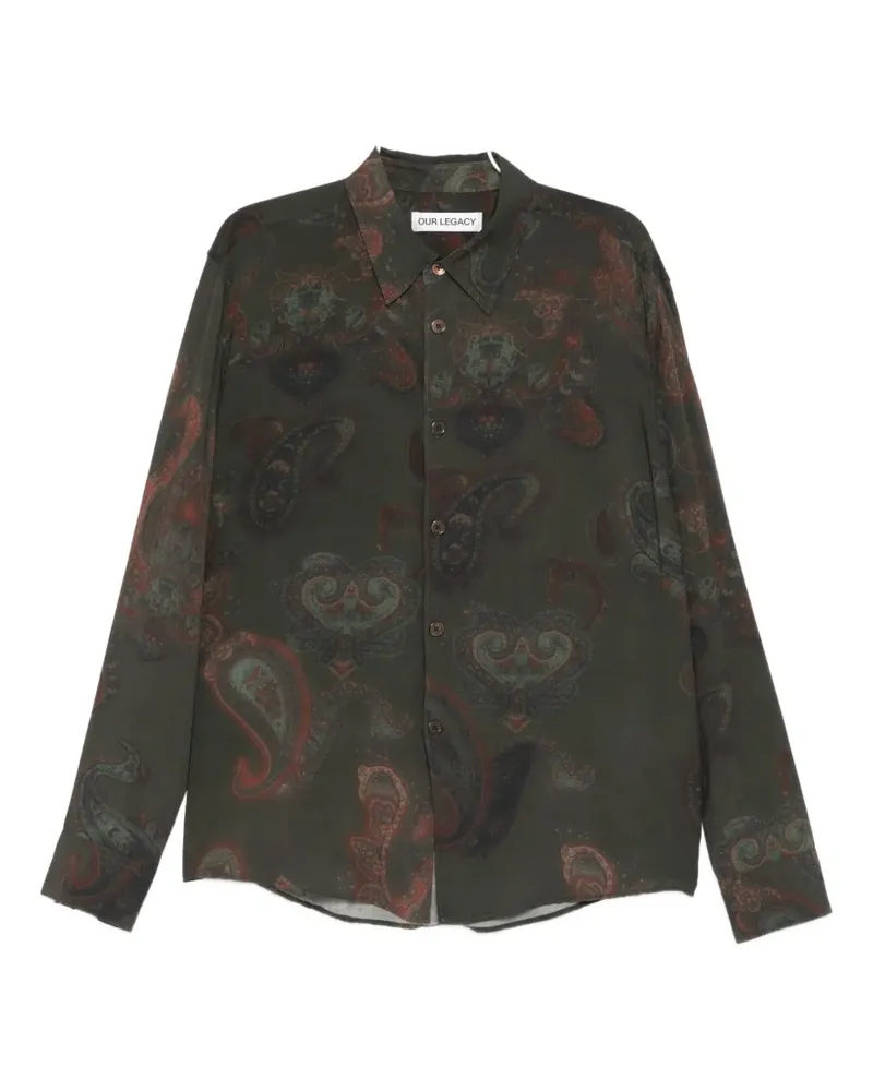 Our Legacy paisley buttoned shirt - Braun Braun