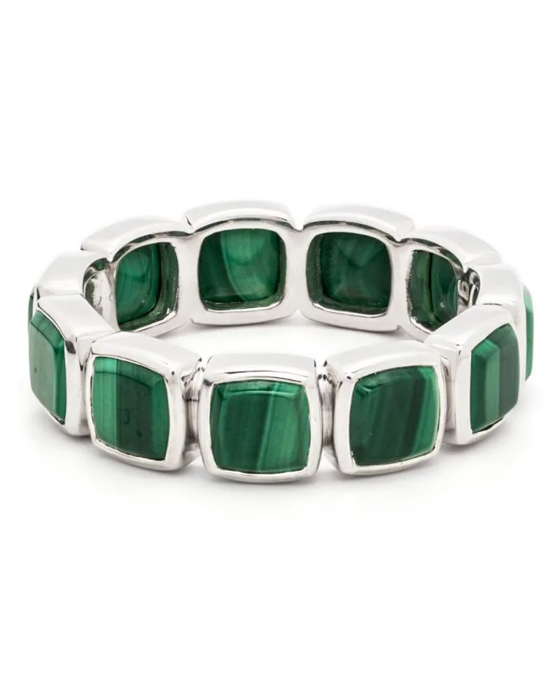 Tom Wood Cushion Band Ring mit Malachit - Grün Grün