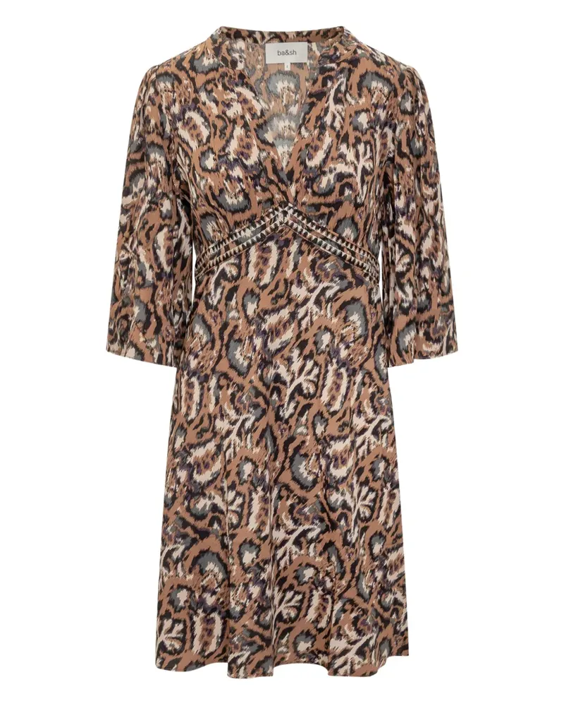 ba&sh Gemustertes Onia Kleid - Braun Braun