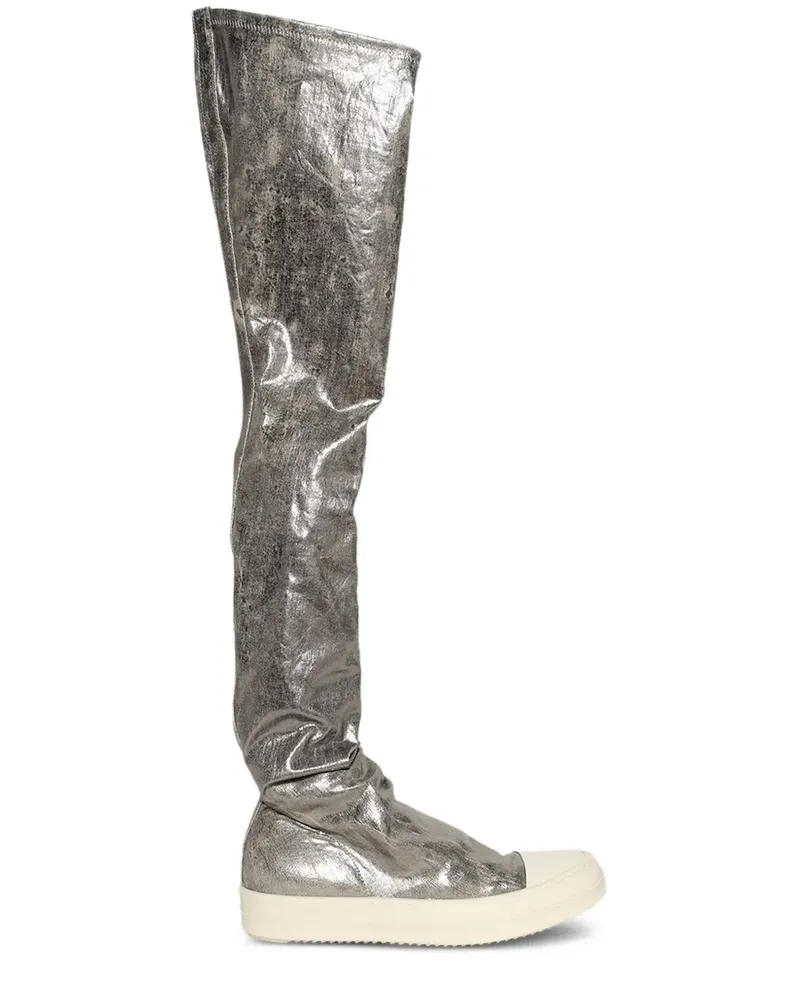DRKSHDW by Rick Owens Stiefel mit runder Kappe - Silber Silber
