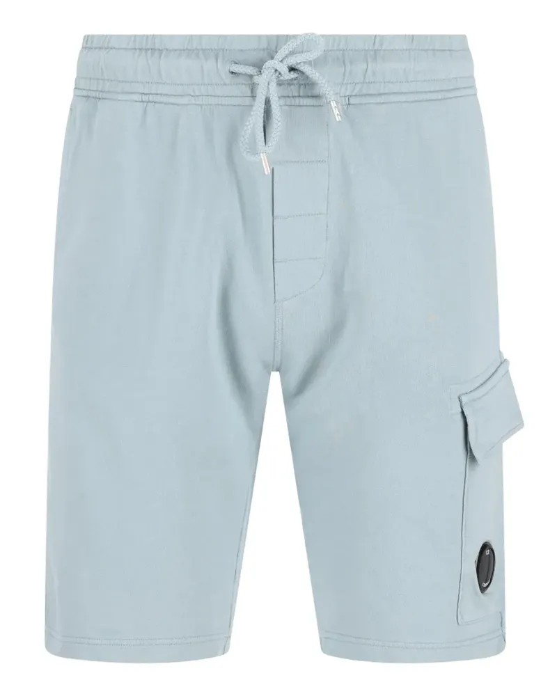 C.P. Company Leichte Cargo-Sweatshorts aus Fleece mit Lens-Detail - Blau Blau