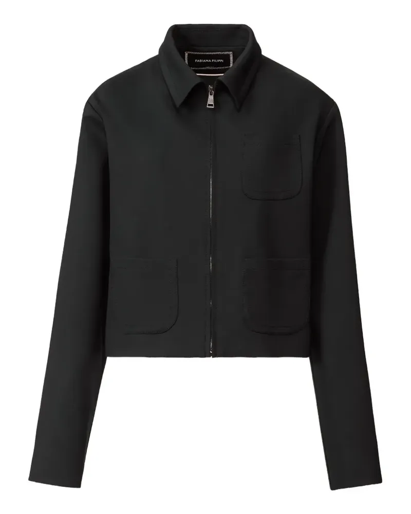 Fabiana Filippi Jacke mit aufgesetzten Taschen - Schwarz Schwarz