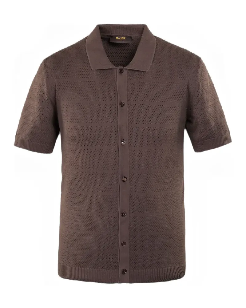MOORER Lucius-CT12 button-front shirt - Braun Braun