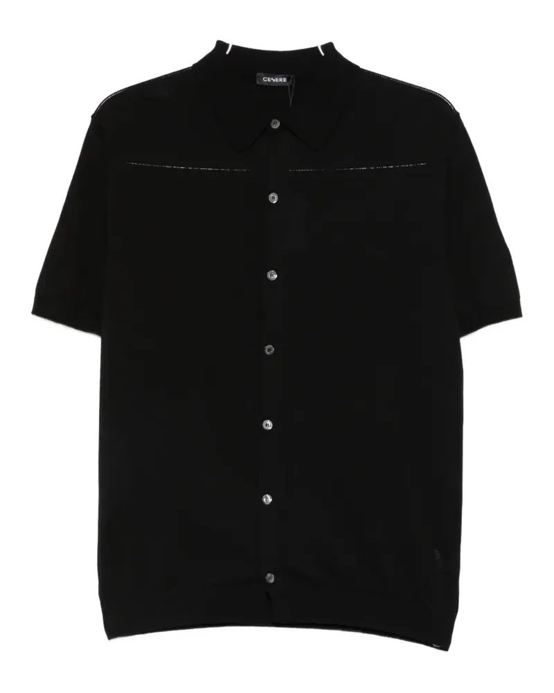 CENERE GB short-sleeves shirt - Schwarz Schwarz