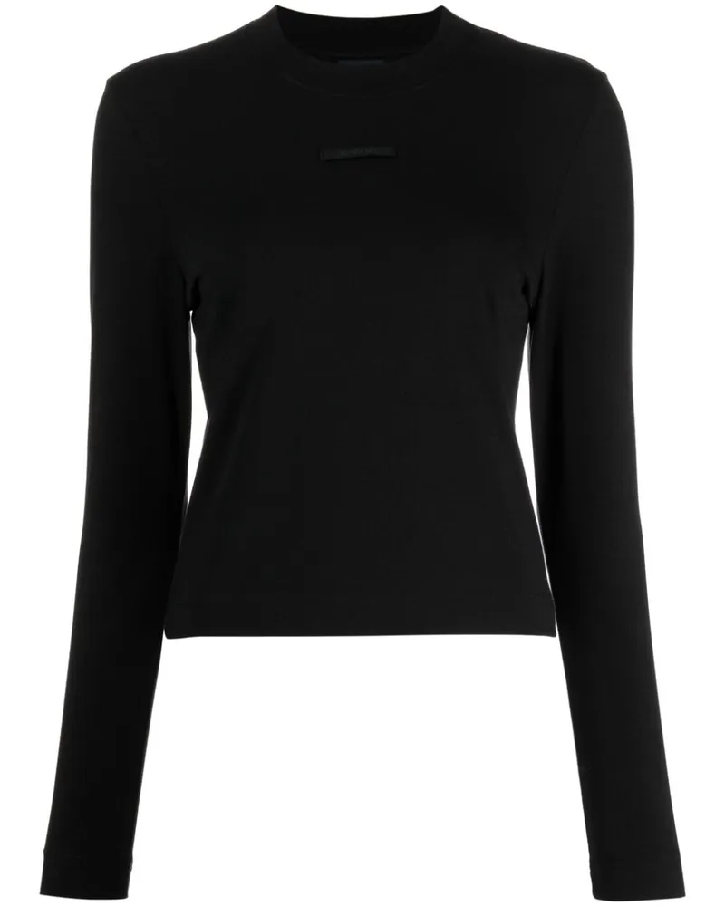 Jacquemus Le T-Shirt Gros Grain Oberteil - Schwarz Schwarz