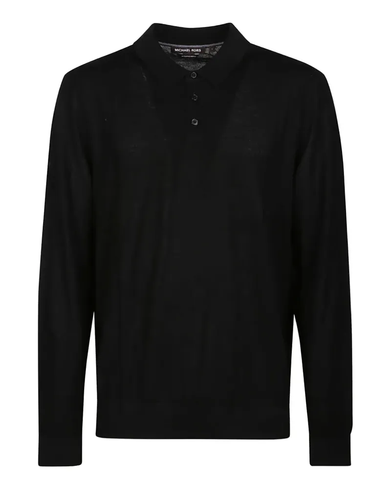 Michael Kors long-sleeve polo shirt - Schwarz Schwarz
