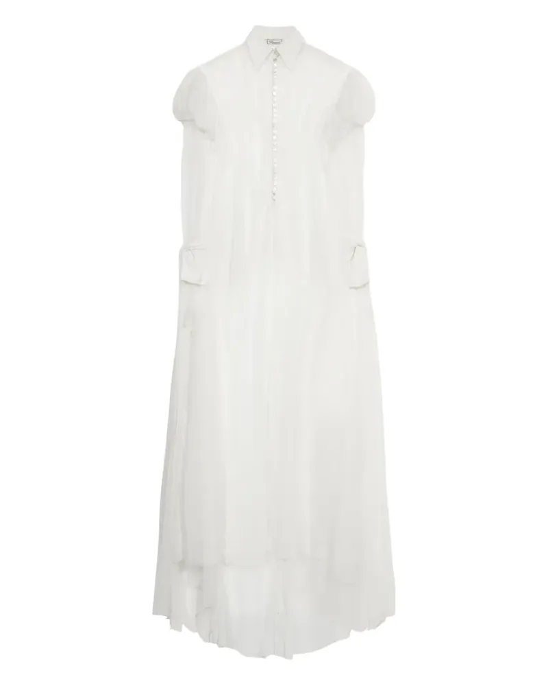 Blumarine Maxikleid mit Puffärmeln - Nude Nude