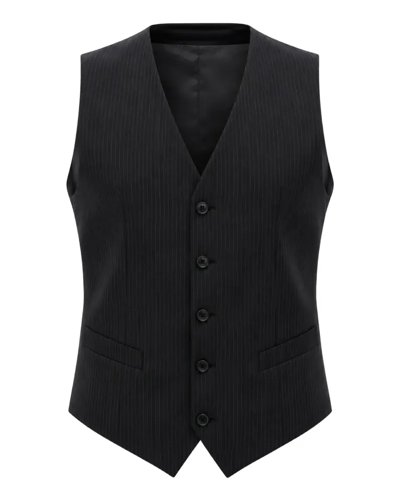 Dolce & Gabbana pinstripe-pattern single-breasted waistcoat - Schwarz Schwarz
