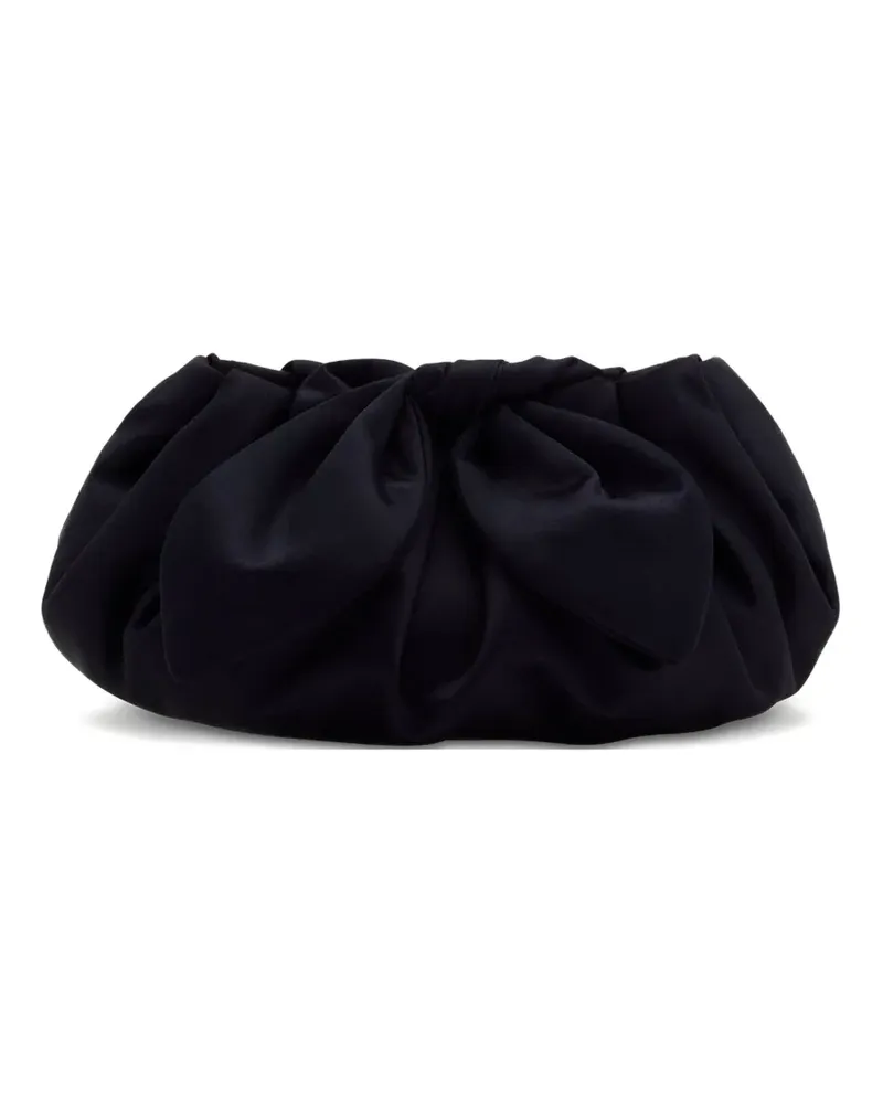 Oscar de la Renta Clutch aus Satin - Blau Blau