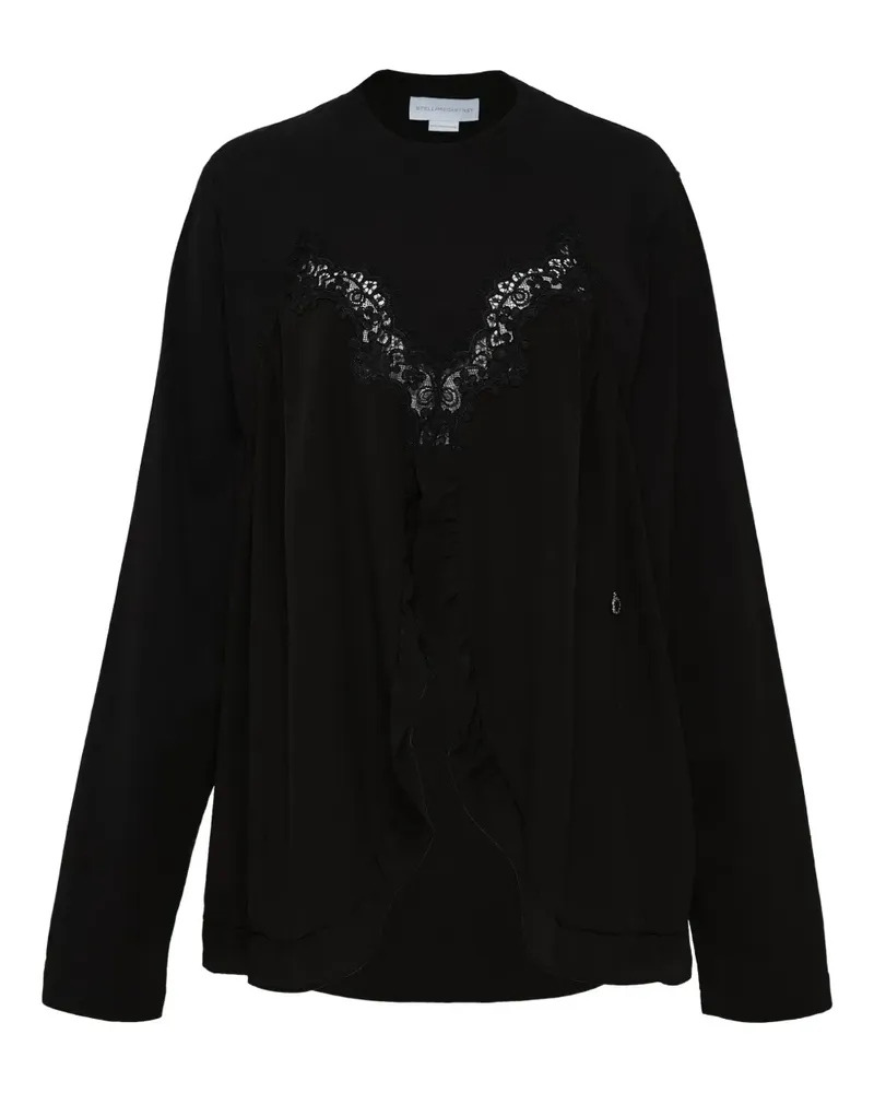 Stella McCartney Pullover mit Spitzeneinsatz - Schwarz Schwarz