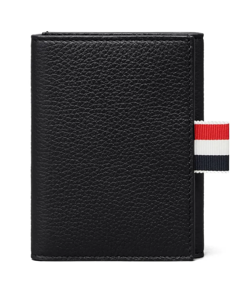 Thom Browne soft pebble grain trifold wallet - Schwarz Schwarz