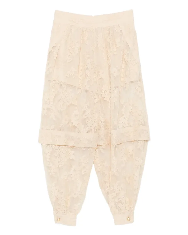 Zimmermann Hypnotic Hose mit Blumenmuster - Nude Nude