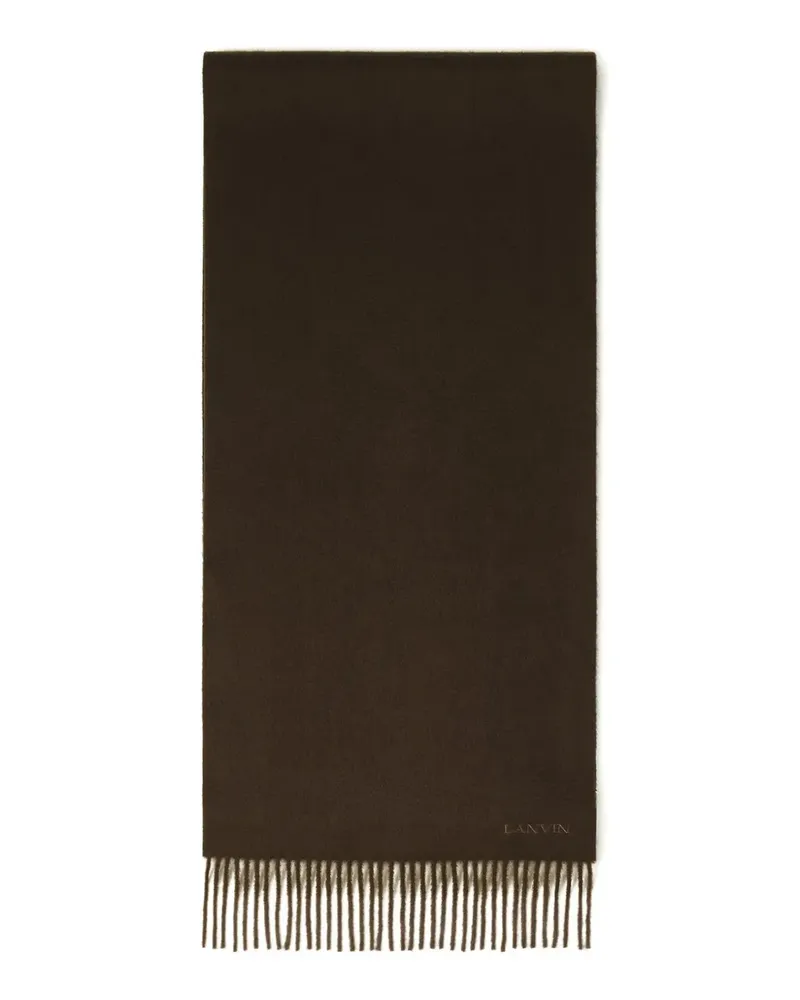 Lanvin Schal mit Fransen - Braun Braun