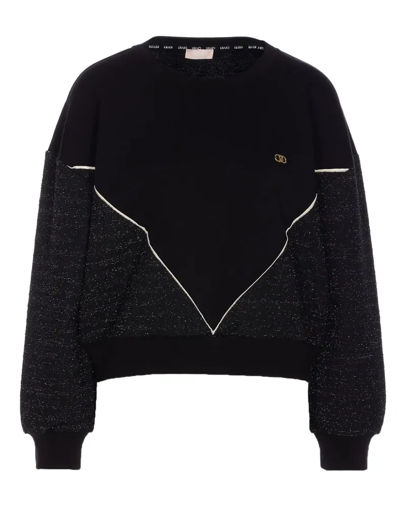 Liu Jo Sweatshirt mit Lurex-Detail - Schwarz Schwarz