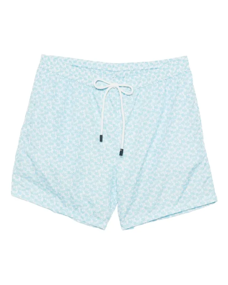 BARBA palm-tree print swim shorts - Blau Blau