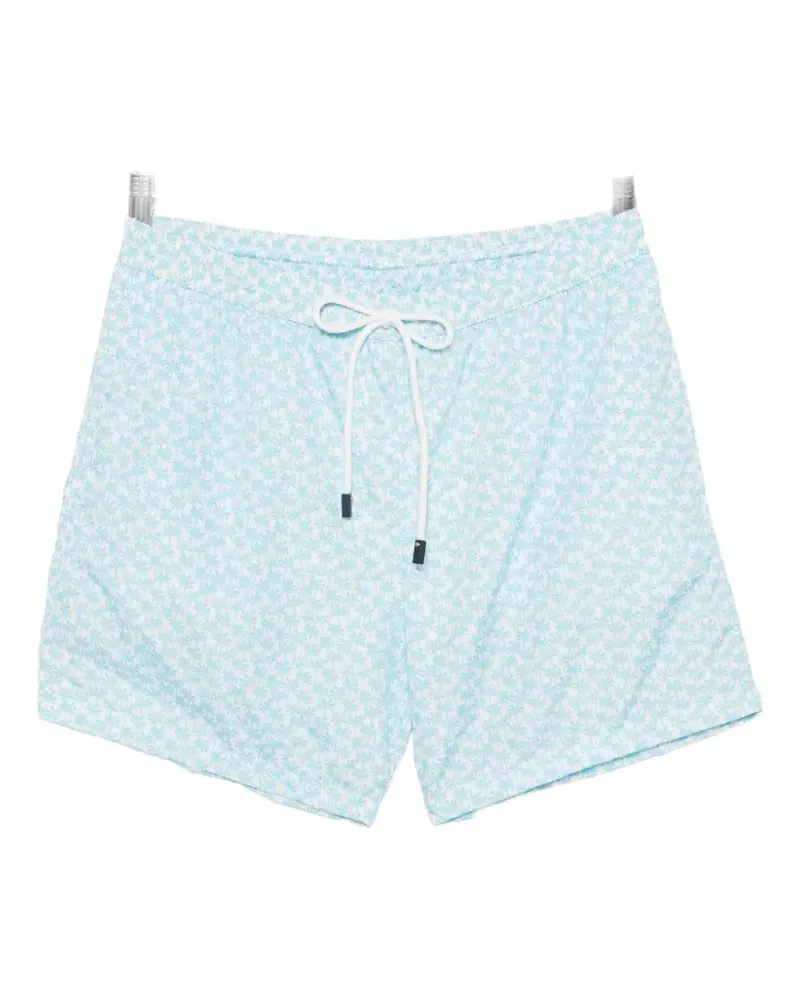 BARBA palm-tree print swim shorts - Blau Blau