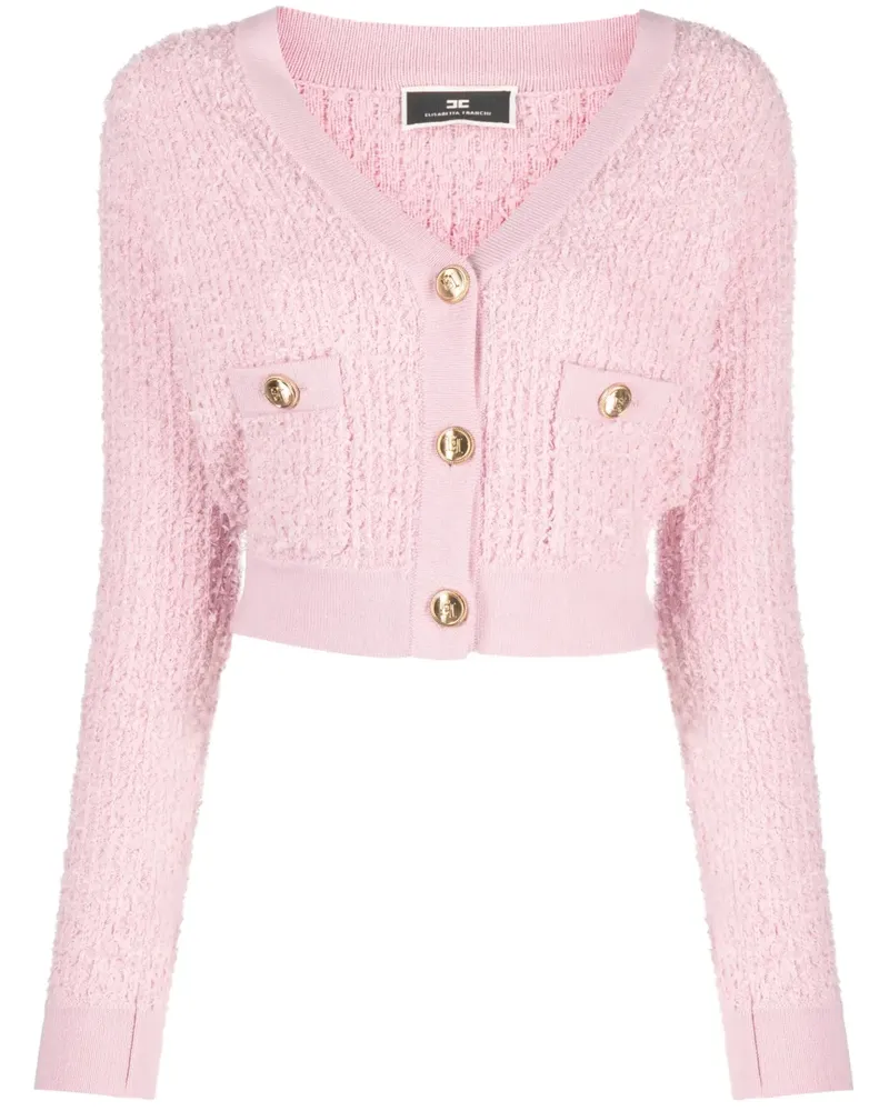 Elisabetta Franchi Cropped-Cardigan mit Knöpfen - Rosa Rosa