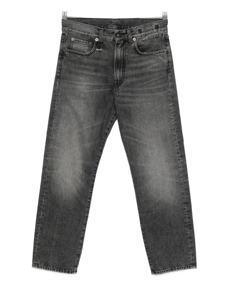 R13 Jeans mit Logo-Patch - Schwarz Schwarz