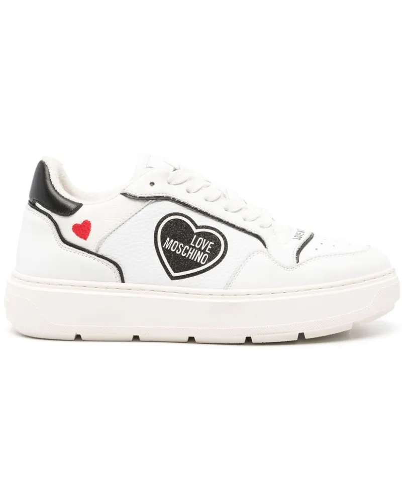 Moschino Sneakers mit Logo-Print Weiß