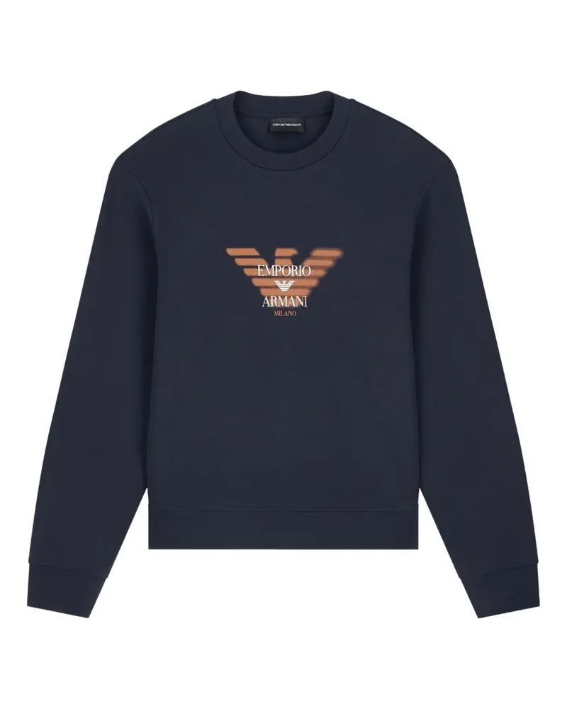 Emporio Armani Sweatshirt aus Jersey mit Logo - Blau Blau