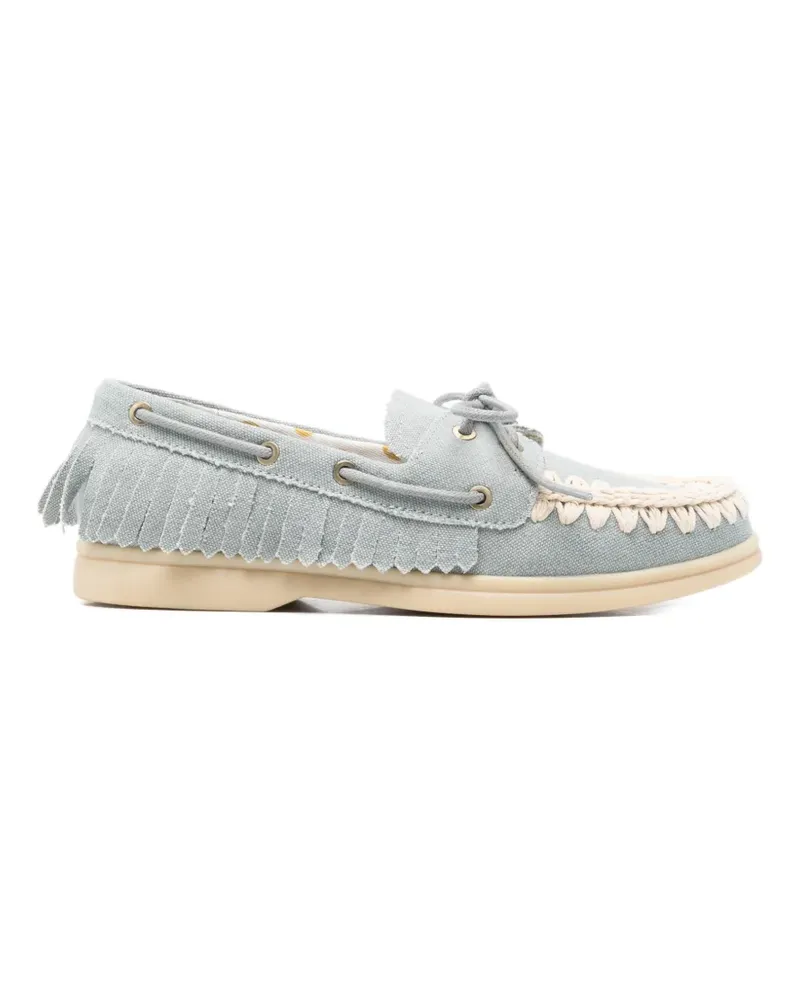 Mou lace-up round-toe loafers - Blau Blau