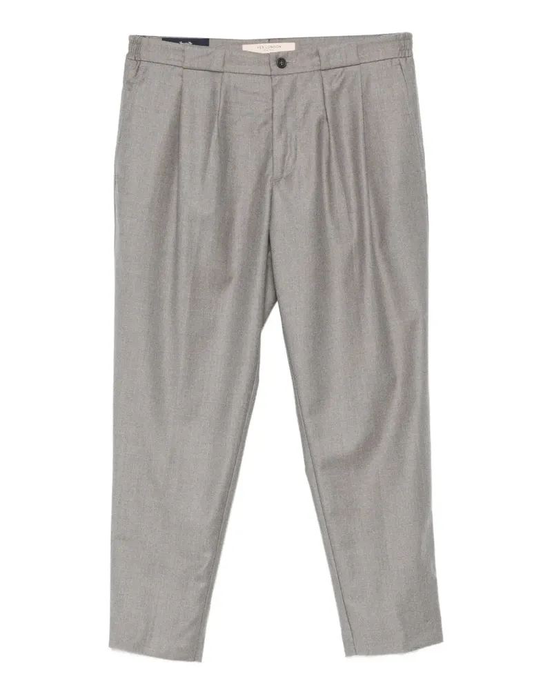 Yes London Bundfaltenhose mit Gürtel - Grau Grau