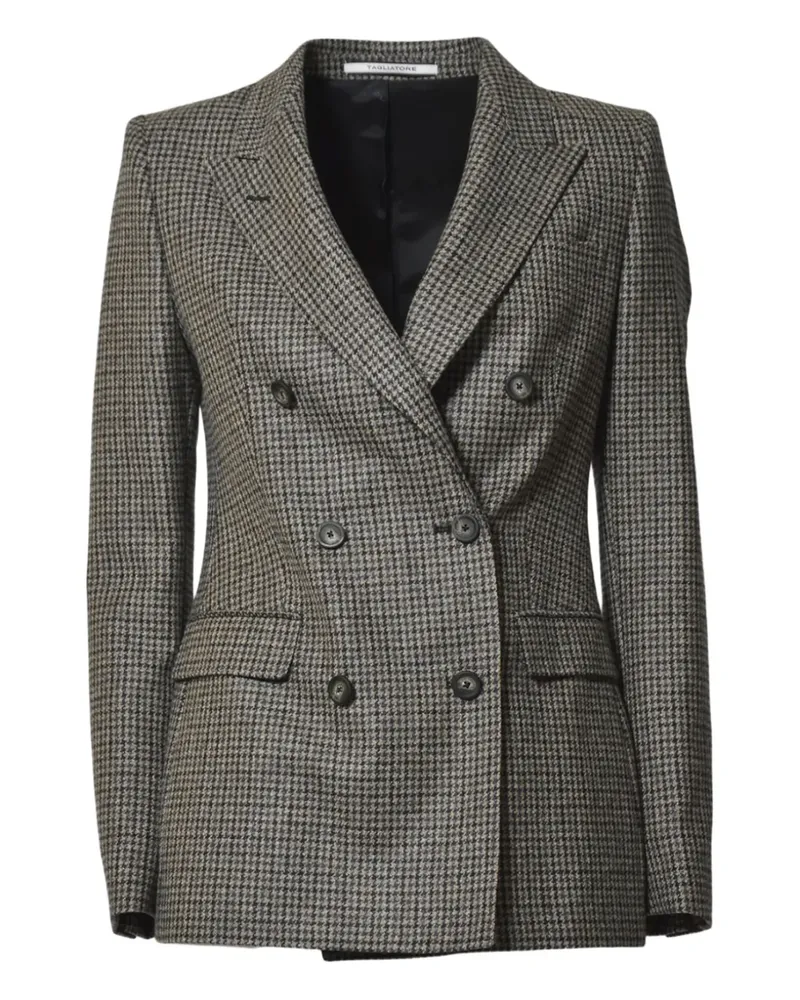 Tagliatore double-breasted houndstooth jacket - Grau Grau