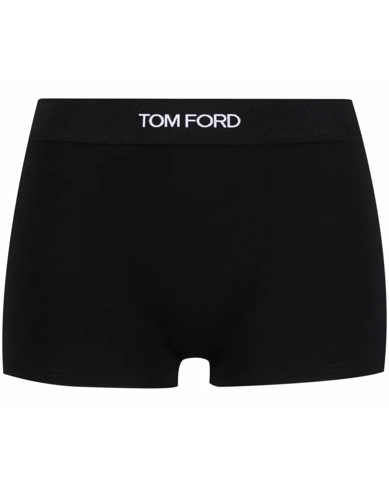 Tom Ford Slip mit Logo-Print - Schwarz Schwarz
