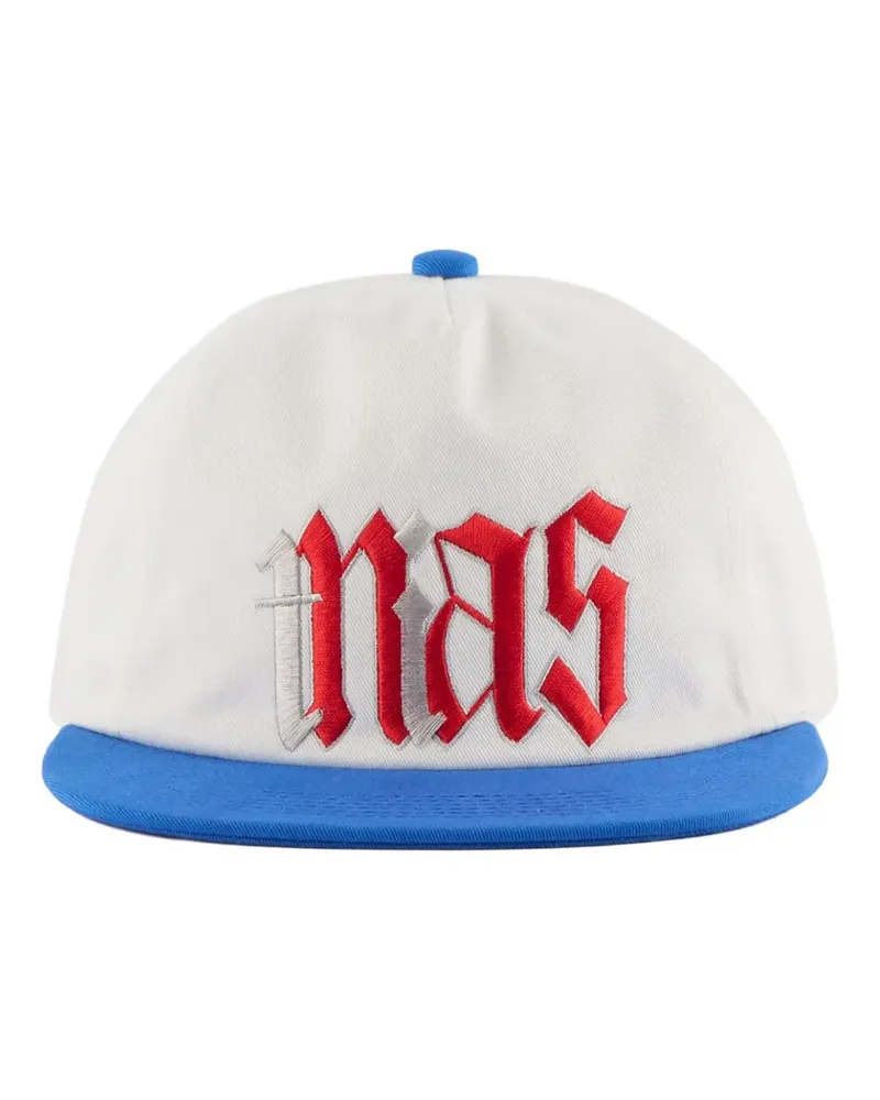 SAINT MXXXXXX x NaS logo-embroidered baseball cap - Weiß Weiß