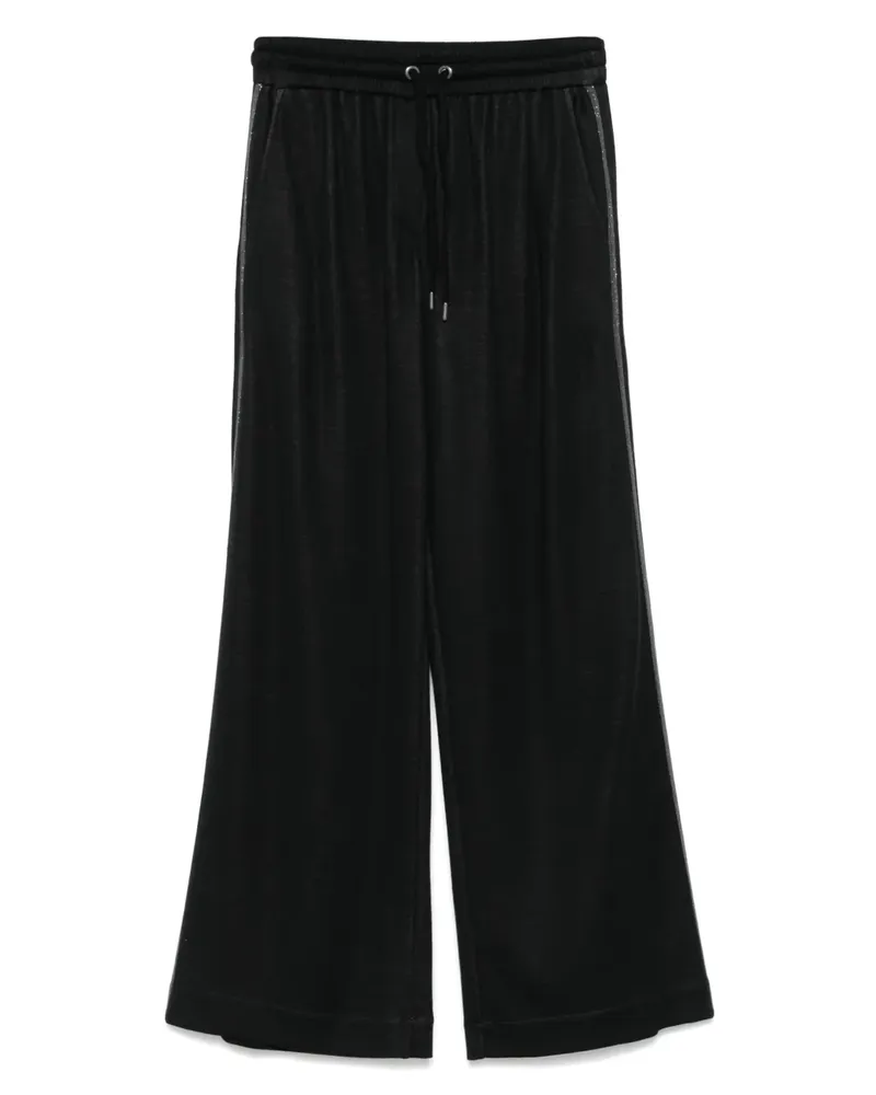 Brunello Cucinelli Hose mit Streifendetail - Schwarz Schwarz