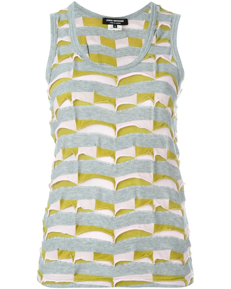 Junya Watanabe Top im Patchwork-Design - Grau Grau