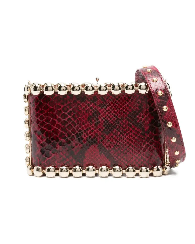 Rosantica Clutch aus Schlangenleder - Rot Rot
