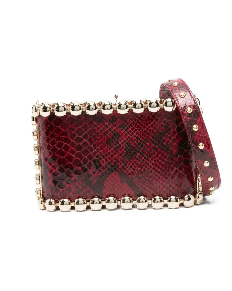 Rosantica Clutch aus Schlangenleder - Rot Rot