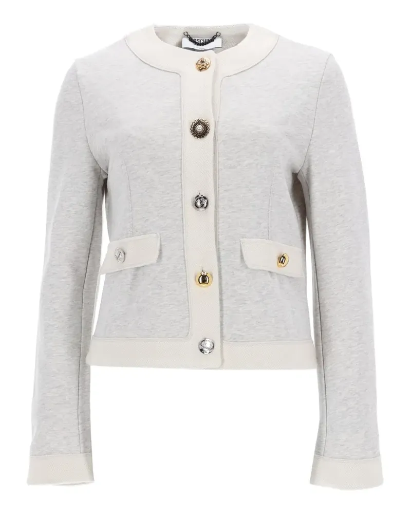 Moschino Cardigan mit aufgesetzter Tasche - Grau Grau