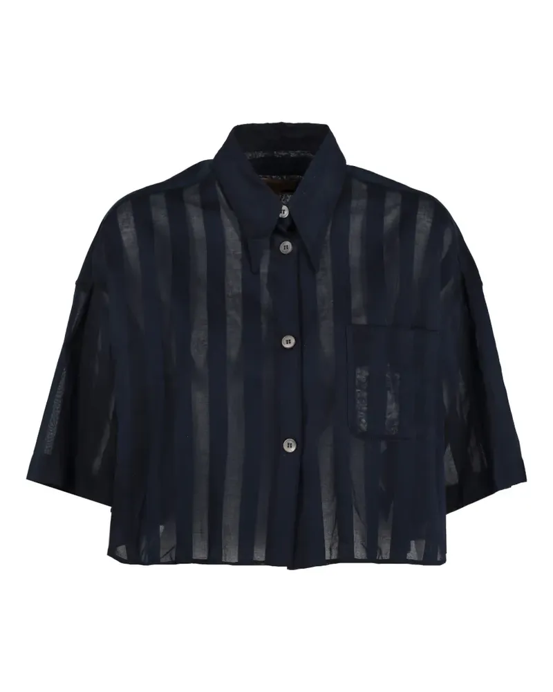 Romeo Gigli Milano Gestreiftes Hemd - Blau Blau