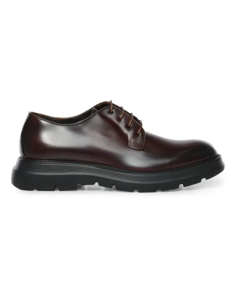 Giuliano Galiano Castro Derby-Schuhe aus poliertem Leder - Braun Braun