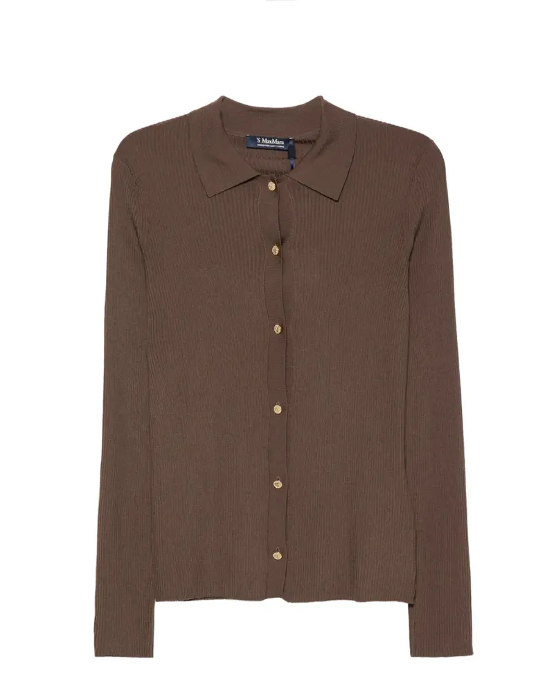 Max Mara Gerippter Limone Cardigan - Braun Braun
